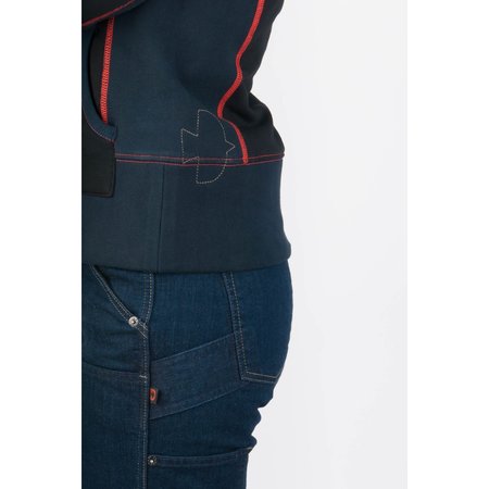 Dovetail Workwear Rugged Zip Up Double Layer Hoody - Black XXL DWF18ZH1-001-XXL